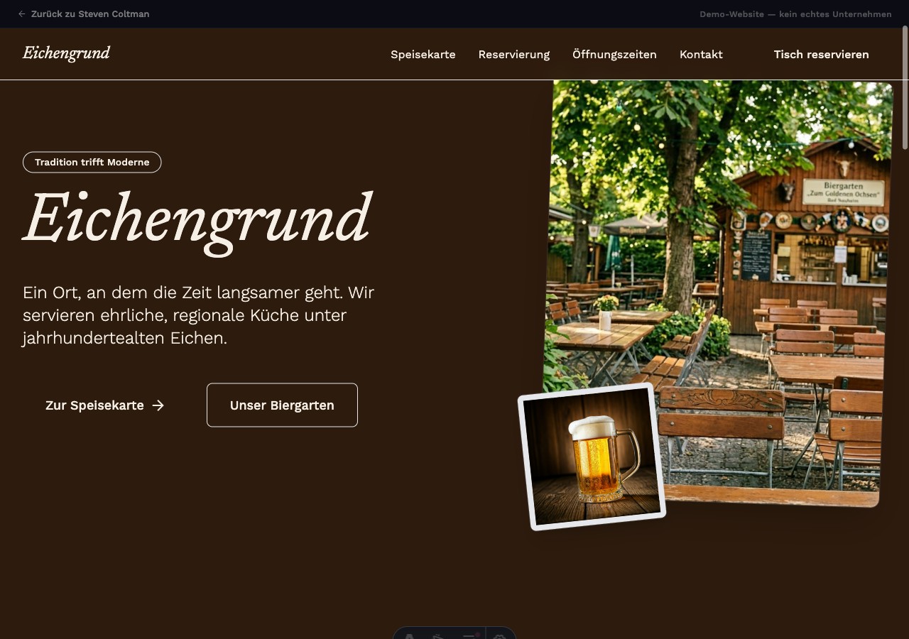 Screenshot Eichengrund Gaststätte