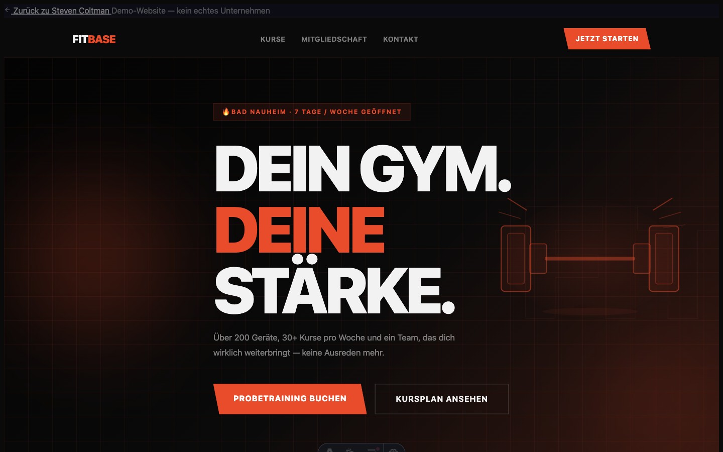Screenshot FitBase Gym