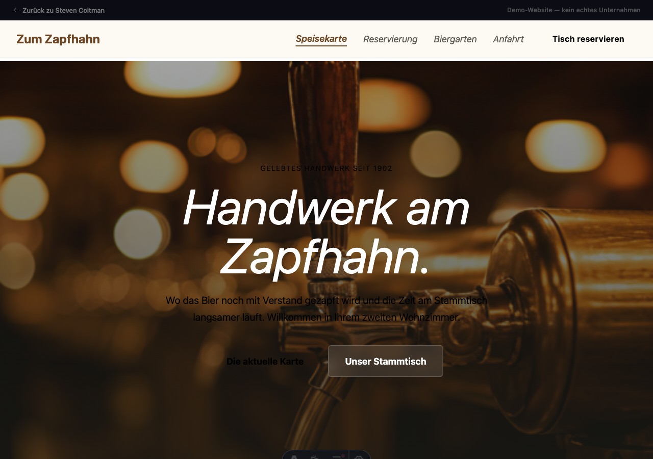 Screenshot Zum Zapfhahn